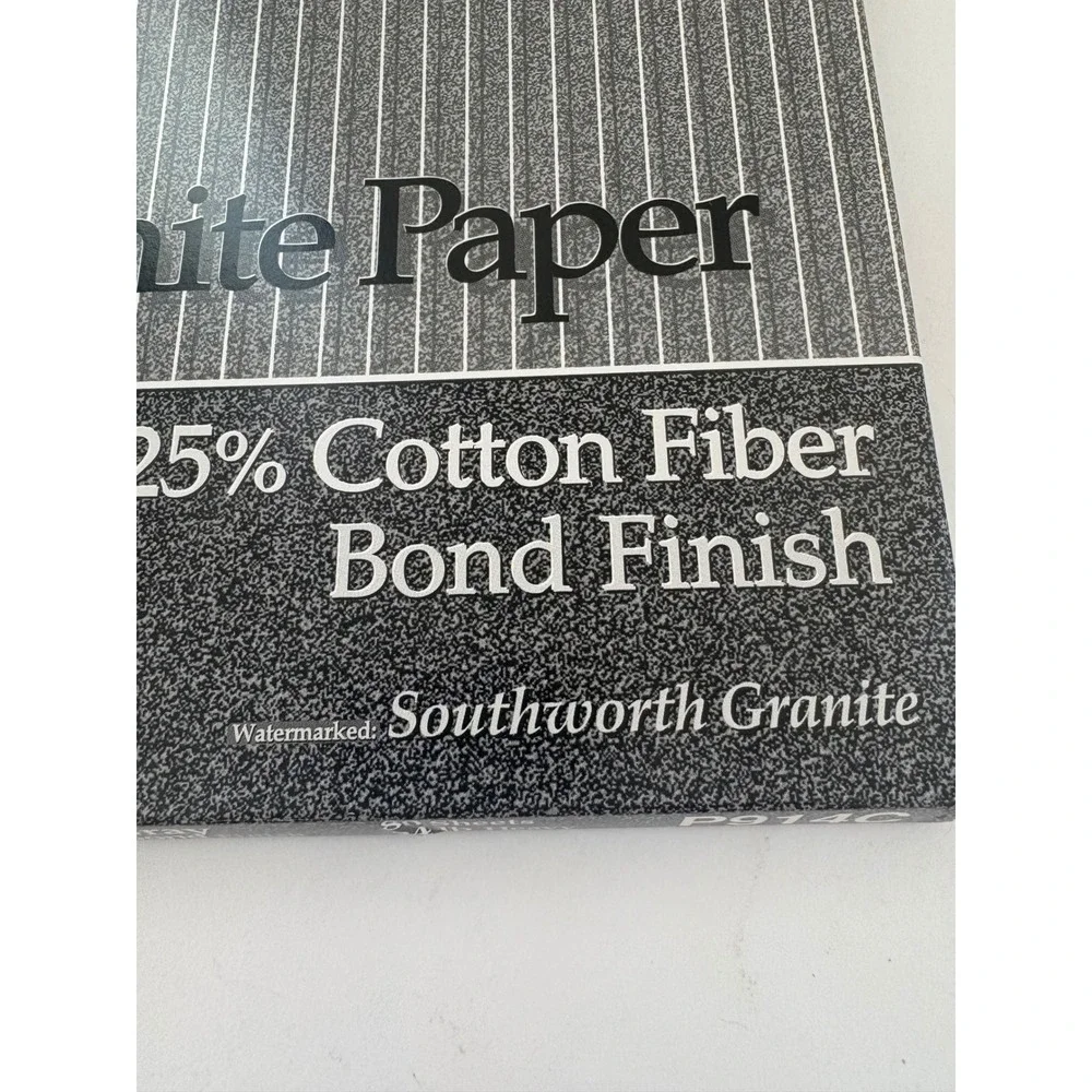 Southworth Gray Granite Paper 60 Sheets 24 lb Heavy P914C‎ Opened